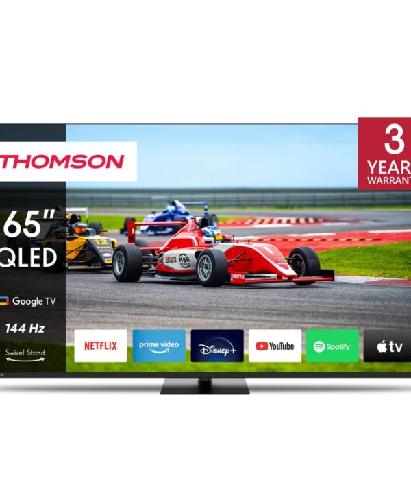 TV Thomson QG7 Pro Series 65" Google Smart TV UHD 144Hz QLED Black 65QG7C14