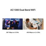 Mercusys AC1300 USB Wi-Fi Adapter Dual Band Black MA30H - Image 3