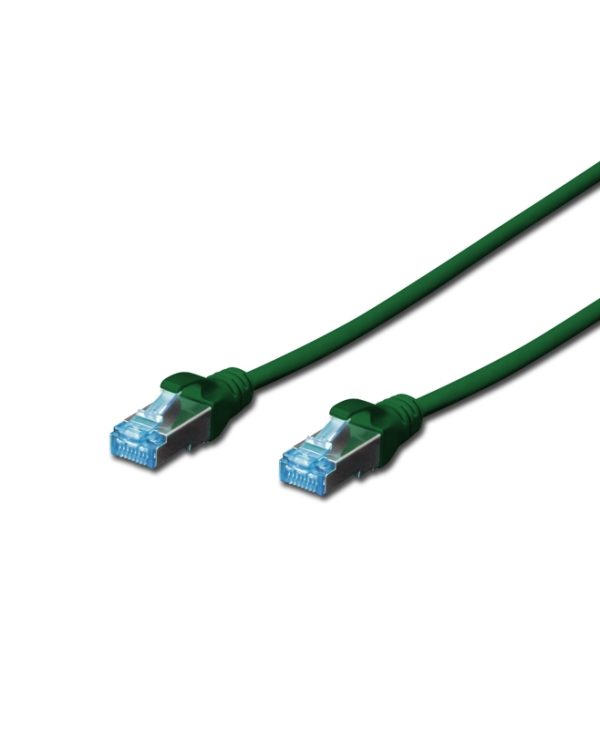 DIGITUS SF/UTP Cat.5e PVC Patch Cord RJ45  0.50m Green  DK-1531-005/G