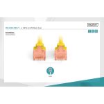 DIGITUS U/UTP Cat.6 PVC Patch Cord RJ45 2.00m Yellow Lever Protection DK-1612-020/Y - Image 2