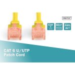 DIGITUS U/UTP Cat.6 PVC Patch Cord RJ45 2.00m Yellow Lever Protection DK-1612-020/Y - Image 3