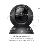 TP-Link Pan/Tilt Home Security Wi-Fi Camera Black Tapo C211 - Image 5