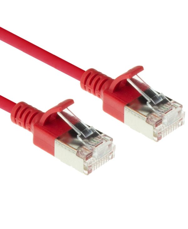 ACT U/FTP Cat.6a LSZH Snagless Slim Cable 3 m Red DC7503