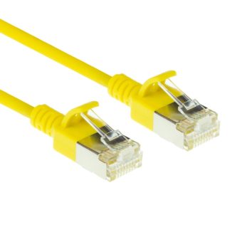 ACT U/FTP Cat.6a LSZH Snagless Slim Cable 0.50 m Yellow DC7800