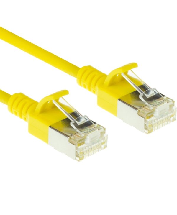 ACT U/FTP Cat.6a LSZH Snagless Slim Cable 0.50 m Yellow DC7800