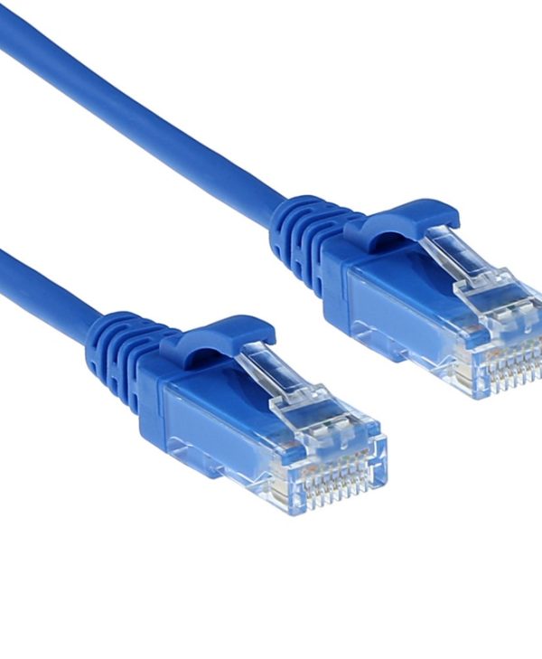 ACT U/UTP Cat.6 LSZH Snagless Slim Cable 2 m Blue DC9602