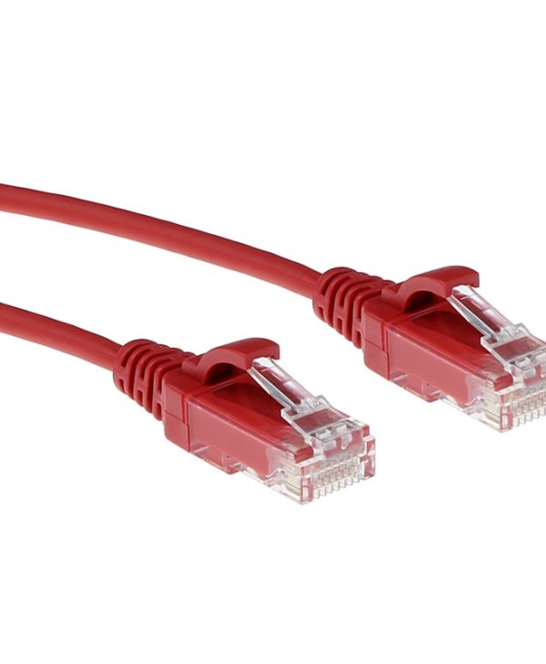 ACT U/UTP Cat.6 LSZH Snagless Slim Cable 5 m Red DC9505