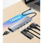Manhattan USB-C PD 6-in-1 4K Docking Station With HDMI (4K@60Hz) & Gigabit Ethernet Silver 153959 - Image 4