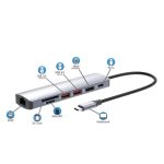Manhattan USB-C PD 7-in-1 4K Docking Station With HDMI (4K@60Hz) Gigabit Ethernet & SD/microSD Card Reader Silver 153966 - Image 5