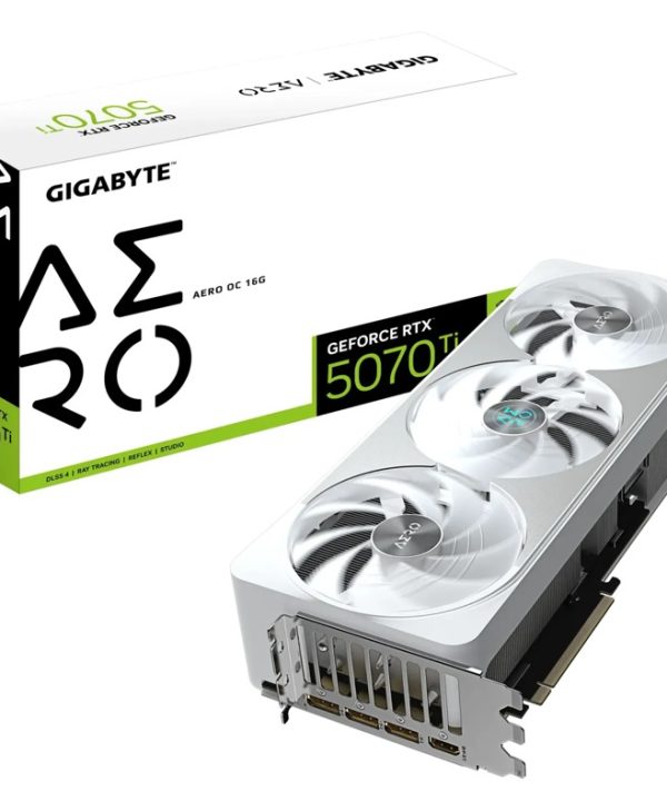Gigabyte GeForce RTX 5070 Ti Aero OC 16GB GDDR7 White GV-N507TAERO OC-16GD