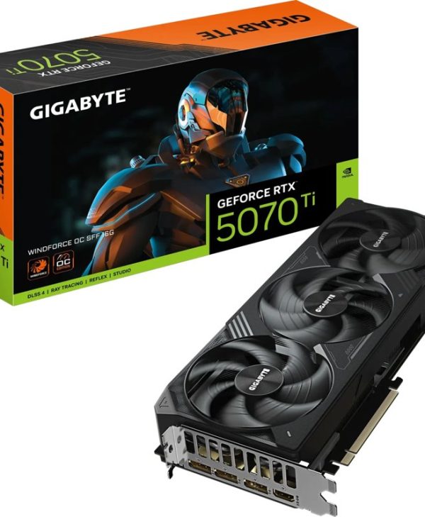 Gigabyte GeForce RTX 5070 Ti Windforce OC 16GB GDDR7 Black GV-N507TWF3OC-16GD