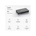 Mercusys MS110P 10-Port 10 100Mbps Desktop Switch with 8-Port PoE+ (Metal Case) - Image 3