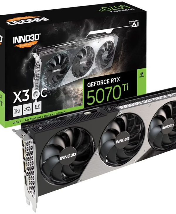 Inno3D GeForce RTX 5070 Ti X3 OC 16GB GDDR7 Black N507T3-16D7X-176068N