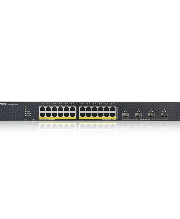 Zyxel 28-Port GbE Lite-L3 Smart Managed Switch with 4 10G Uplink & PoE+ XGS1935-28HP-EU0101F
