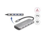 Delock 7 in 1 USB Type-C Docking Station 4K 10Gbps Grey 64323