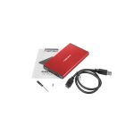NATEC Rhino Go Enclosure USB 3.0 For 2.5" SATA Red - Image 6