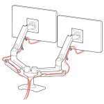 Ergotron LX Dual Monitor (Side-by-Side) Arm Black 45-245-224 - Image 5