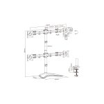 Digitus Universal Quad Monitor Mount Stand Black DA-90364 - Image 4