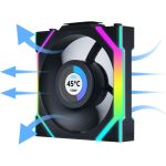 Lian Li Uni Fan SL Wireless LCD 120 ARGB 12cm Case Fan Reverse Edition Triple pack + Controller Black G99.12RSLLCD1W3B.00 - Image 8