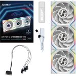 Lian Li Uni Fan SL Wireless LCD 120 ARGB 12cm Case Fan Reverse Edition Triple pack + Controller White G99.12RSLLCD1W3W.00