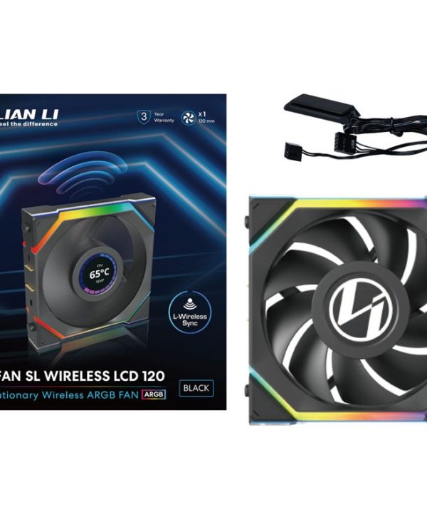 Lian Li Uni Fan SL Wireless LCD 120 ARGB 12cm Case Fan Black G99.12SLLCD1W1B.00