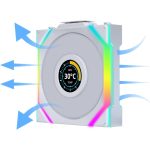 Lian Li Uni Fan SL Wireless LCD 120 ARGB 12cm Case Fan Reverse Edition White G99.12RSLLCD1W1W.00 - Image 6