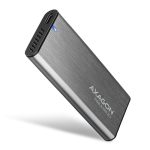 Axagon EEM2-SG2 SuperSpeed+ USB-C NVMe & SATA RAW BOX External Case Silver