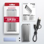 Axagon EEM2-SG2 SuperSpeed+ USB-C NVMe & SATA RAW BOX External Case Silver - Image 5