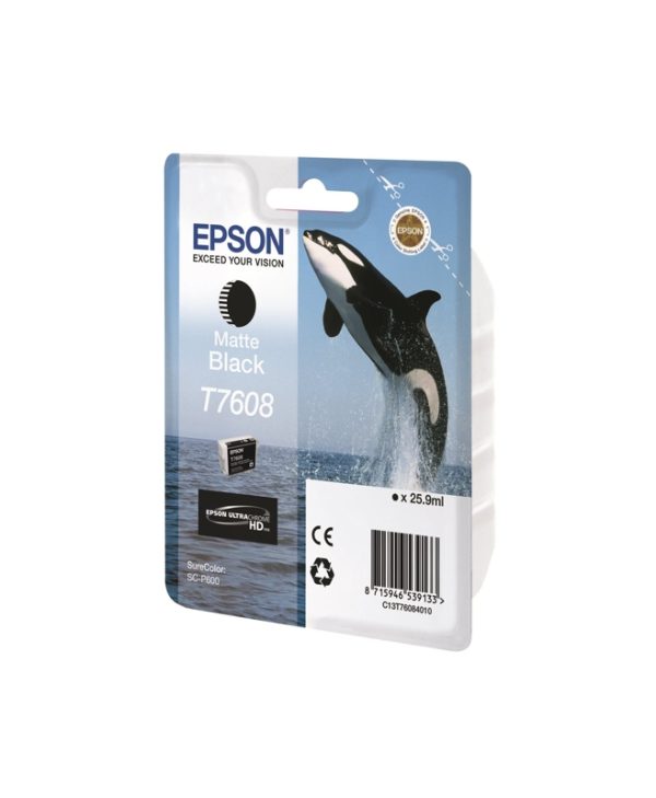 Epson T7608 Ink Matte Black 25.9 ml C13T76084N10