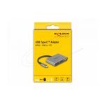 Delock USB Type-C To HDMI/ USB Type-C/ USB Type-A 4k 30 Hz Gray 61071