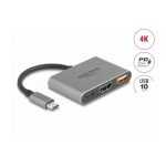Delock USB Type-C To HDMI/ USB Type-C/ USB Type-A 4k 30 Hz Gray 61071 - Image 2
