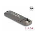 DELOCK USB 20 GBps Type-C Flash Drive 512 GB Gray 54013