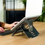 R-Go Laptop-Tablet Stand Riser Flexible 10"-22" Black (Max 5Kg) RGORISTBL - Image 4