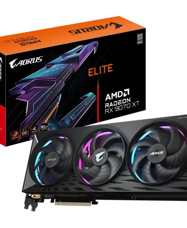 Gigabyte Radeon RX 9070 XT Aorus Elite 16GB GDDR6 Black GV-R9070XTAROUS E-16GD
