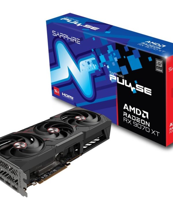 Sapphire Radeon RX 9070 XT Pulse Gaming 16GB GDDR6 Black 11348-03-20G