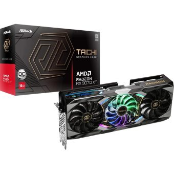 ASRock Radeon RX 9070 XT Taichi OC 16GB GDDR6 Black RX9070XT TC 16GO