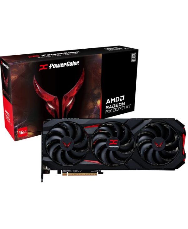 PowerColor Radeon RX 9070 XT Red Devil OC 16GB GDDR6 Black RX9070XT 16G-E/OC