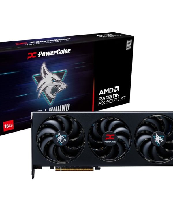 PowerColor Radeon RX 9070 XT Hellhound OC 16GB GDDR6 Black RX9070XT 16G-L/OC
