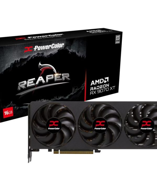 PowerColor Radeon RX 9070 XT Reaper 16GB GDDR6 Black RX9070XT 16G-A