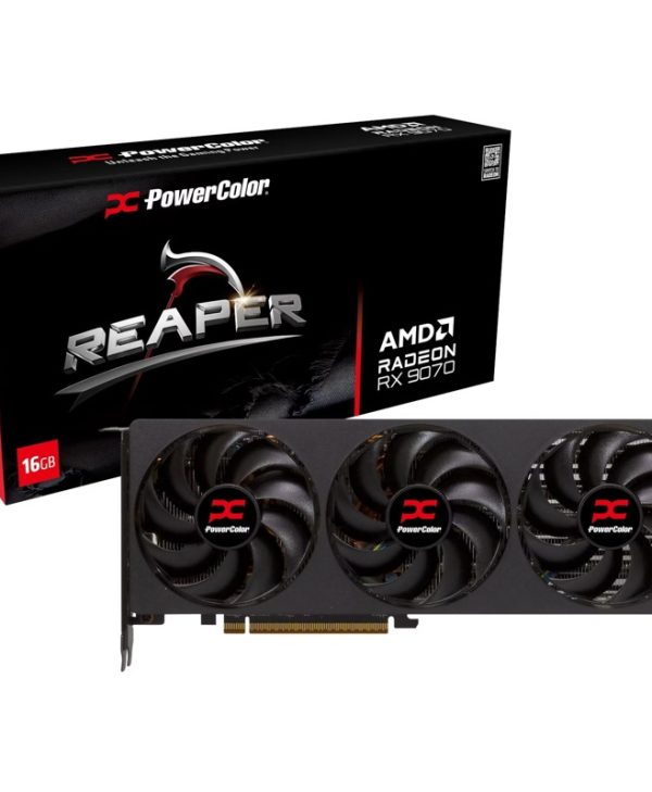 PowerColor Radeon RX 9070 Reaper 16GB GDDR6 Black RX9070 16G-A