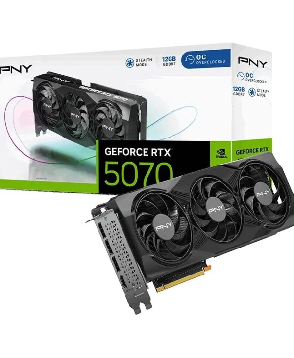 PNY GeForce RTX 5070 Verto OC Triple Fan 12GB GDDR7 Black VCG507012TFXPB1-O