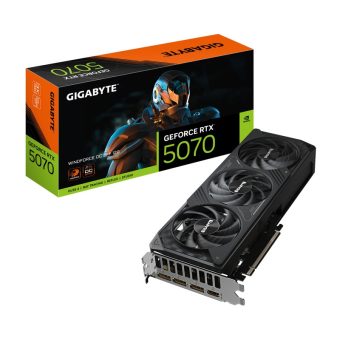 Gigabyte GeForce RTX 5070 Windforce OC 12GB GDDR7 Black GV-N5070WF3OC-12GD