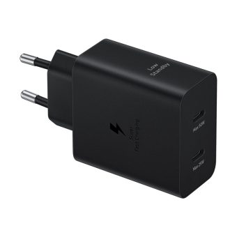 Samsung EP-T5020 USB Type-C Duo Charger With Cable (1x USB Type-C 50 Watt, 1x USB Type-C 25 Watt) Black EP-T5020XBEGEU