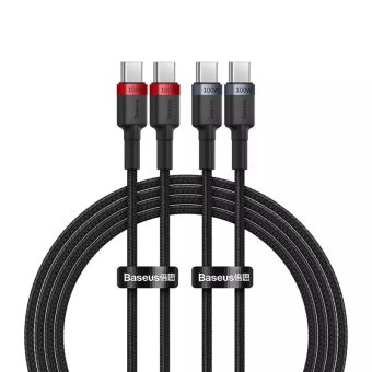 Baseus Cable Cafule USB Type-C/C 100W 2m 2pcs Red-Black/Grey-Black P10318306003-01