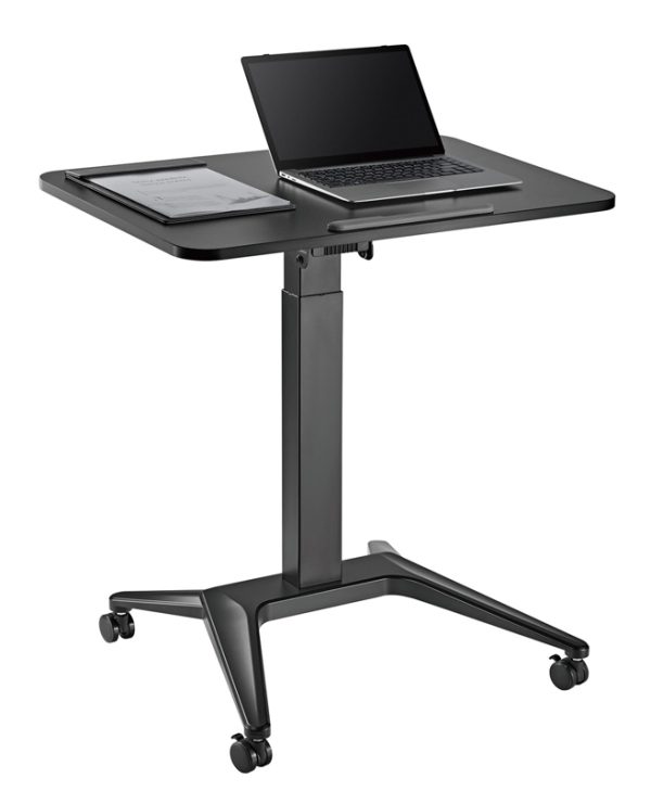 Maclean MC-453 B Mobile Laptop Desk with Pneumatic Height Adjustment