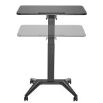 Maclean MC-453 B Mobile Laptop Desk with Pneumatic Height Adjustment - Image 3