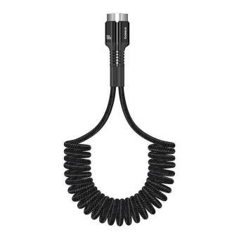 Baseus Fish-Eye Spiral Charging Cable USB Type-C Male/ Type-C Male 1 m Black   P10320203111-00
