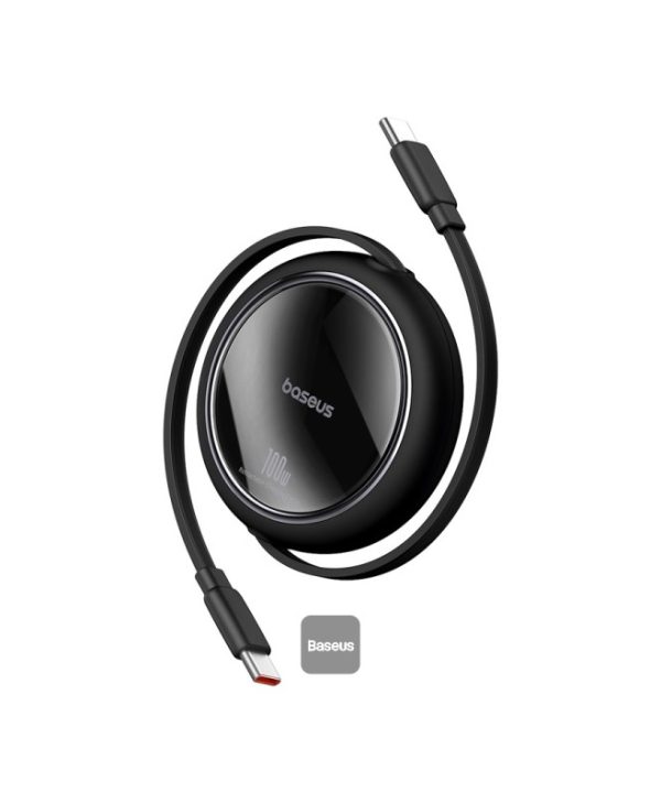 Baseus Free2Draw Retractable USB Type-C Male/ Type-C Male 100 W 1 m Black P10364500111-00