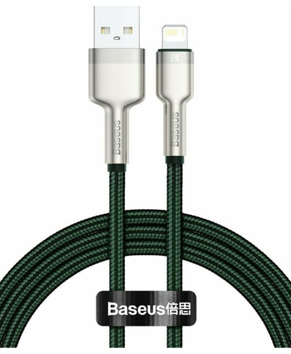 Baseus Cable Braided USB Type-A Male/ USB Type-C Male Green 1 m CALJK-A06