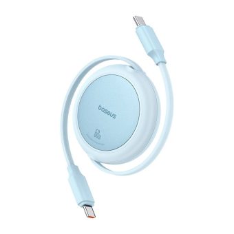 Baseus Cable Free2Pull Retractable USB Type-C/ Type-C USB 60 W 1 m Light Blue P10364500311-01
